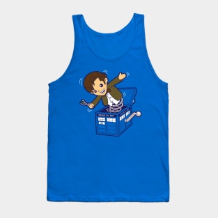 Cute Time Travelling Doctor Jack In The Box Tank Top